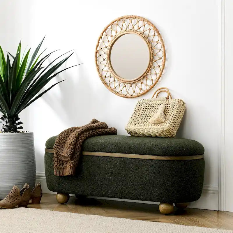 Banc de rangement ottoman, banc de lit ottoman rembourré avec rangement et assise, grand banc de rangement pour couvertures