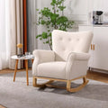 Fauteuil à bascule, Fauteuil d'appoint rembourré pour chambre de bébé, salon, petit fauteuil à bascule contemporain, fauteuil à accoudoirs rembourré pour enfants