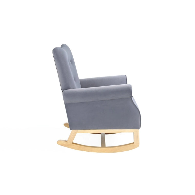 Fauteuil à bascule, Fauteuil d'appoint rembourré pour chambre de bébé, salon, petit fauteuil à bascule contemporain, fauteuil à accoudoirs rembourré pour enfants