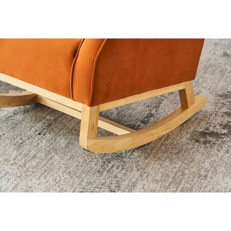 Fauteuil à bascule, Fauteuil d'appoint rembourré pour chambre de bébé, salon, petit fauteuil à bascule contemporain, fauteuil à accoudoirs rembourré pour enfants