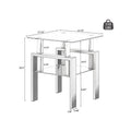 Lot de 2 tables basses modernes en verre trempé